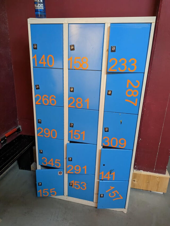 Lockers At The Local Bouldering Gym
