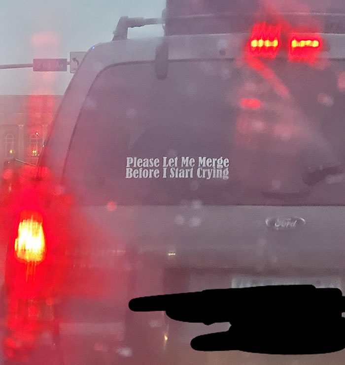 "Let Me Merge" Bumper Sticker