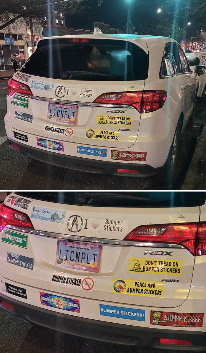A Car With Bumper Stickers