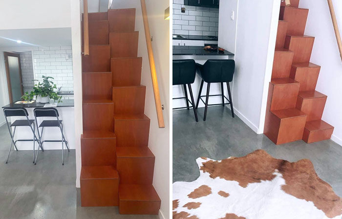 My Mate Moved Into A New Apartment And This Is His Staircase