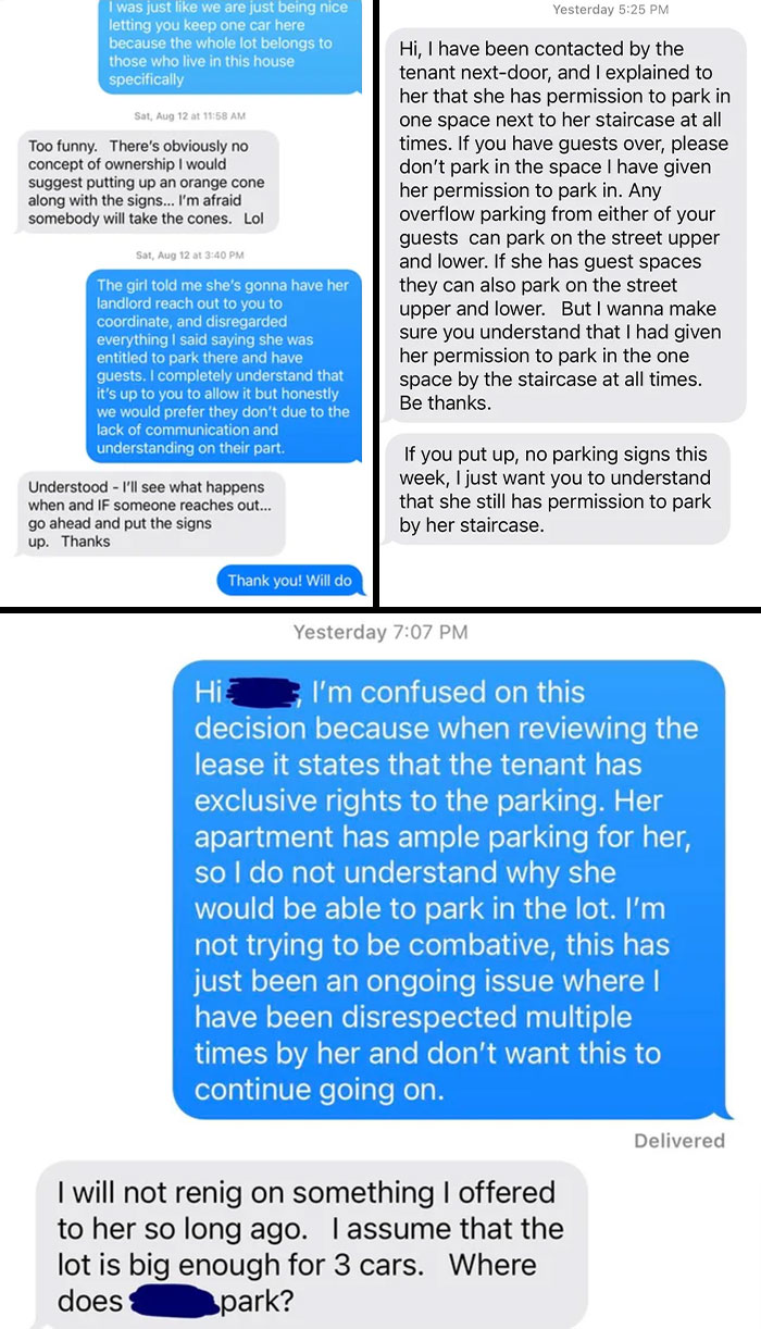 Landlord Is Allowing Someone To Use The Parking That I Have Exclusive Rights To