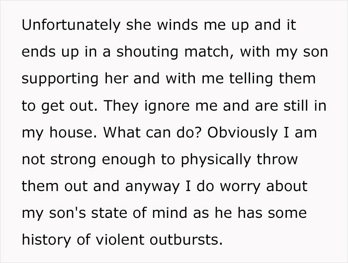 Woman Hates Son’s GF Who Moved In With Them, Asks The Internet For Advice On How To Kick Her Out Woman Hates Son’s GF Who Moved In With Them, Asks The Internet For Advice On How To Kick Her Out