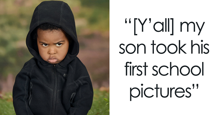 Mom Shares Angry Son’s First School Photos That Are So Hilarious Netizens Can’t Help But Laugh