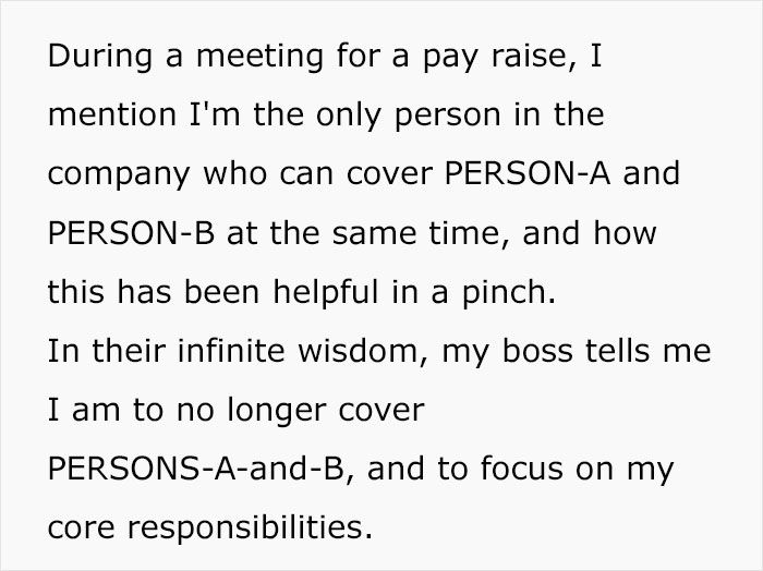 Boss Bans Employee From Covering For Coworkers To Avoid Giving A Raise, Regrets It 5 Years Later