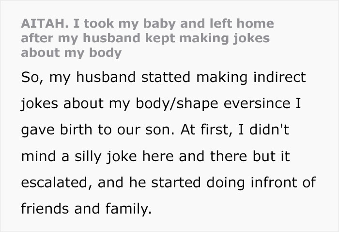 Man Resents Wife For Not Doing The &ldquo;Husband Stitch&rdquo; And Makes Fun Of Her Body In Front Of Family