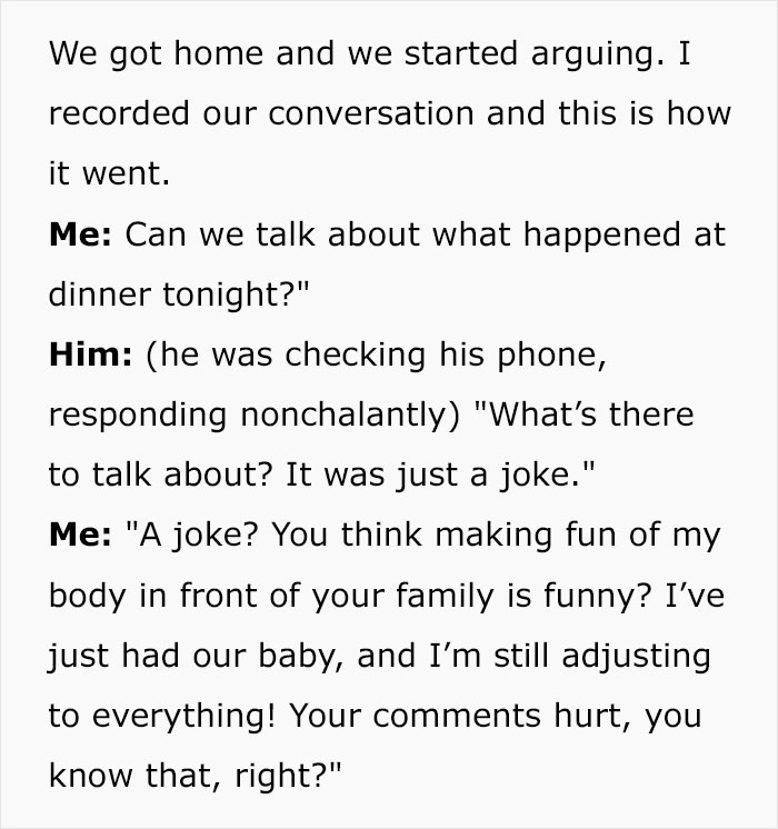 Man Resents Wife For Not Doing The &ldquo;Husband Stitch&rdquo; And Makes Fun Of Her Body In Front Of Family