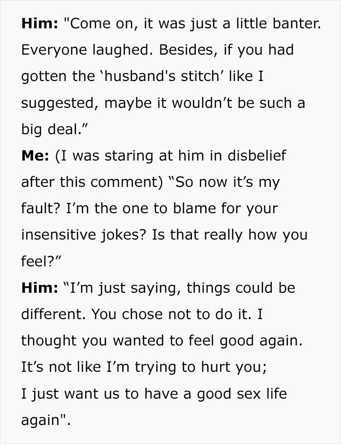 Man Resents Wife For Not Doing The &ldquo;Husband Stitch&rdquo; And Makes Fun Of Her Body In Front Of Family