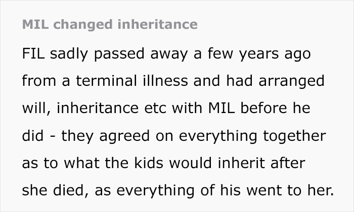 MIL Falls Out With Favorite Child, Changes Will To See That They Get The Least Of All 5 Kids