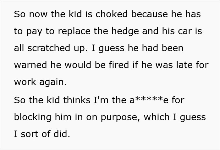 Neighbor Deals With Teen Who Uses Their Driveway, Now He Has To Pay Up For Hedge He Ruined