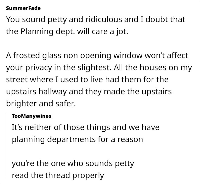 Homeowner Halts Neighbor's House Renovation After They Start Installing A Window Over Their Yard Homeowner Halts Neighbor's House Renovation After They Start Installing A Window Over Their Yard