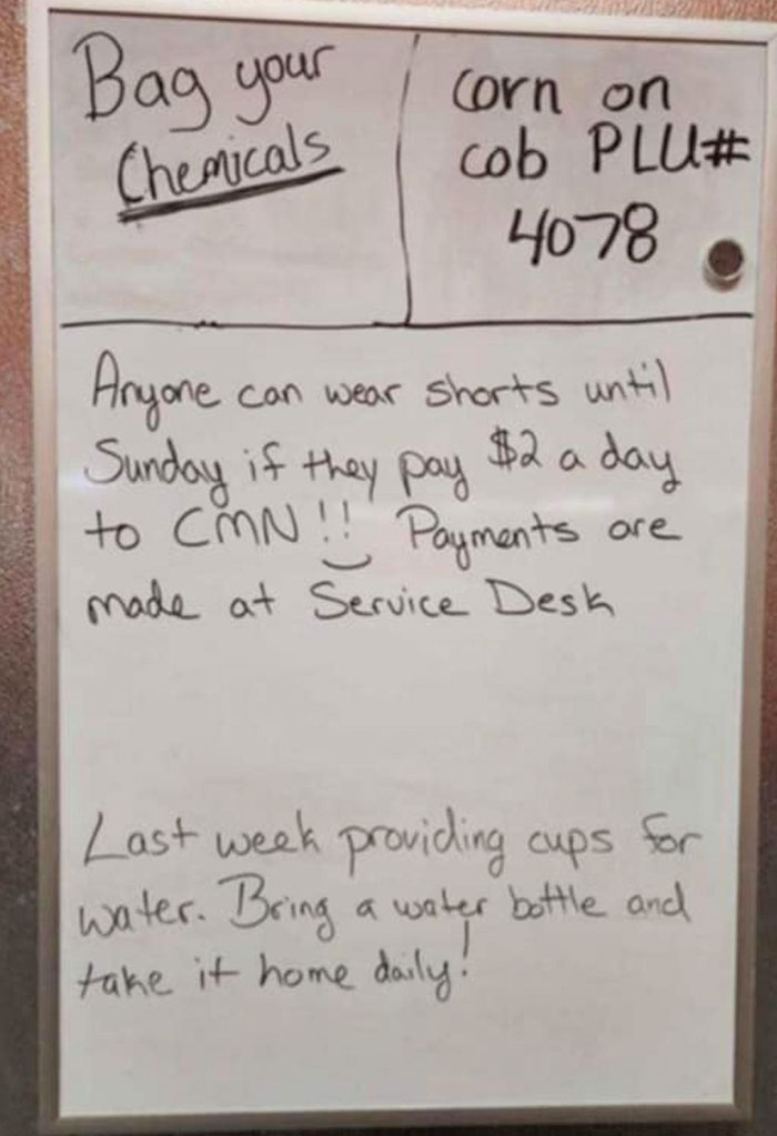 Having To Pay To Wear Shorts At Walmart During A Heatwave In Maine