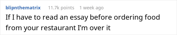 Restaurant’s Over-The-Top Rules Lead To Guest Cancellation, Owner Smugly Responds Restaurant’s Over-The-Top Rules Lead To Guest Cancellation, Owner Smugly Responds