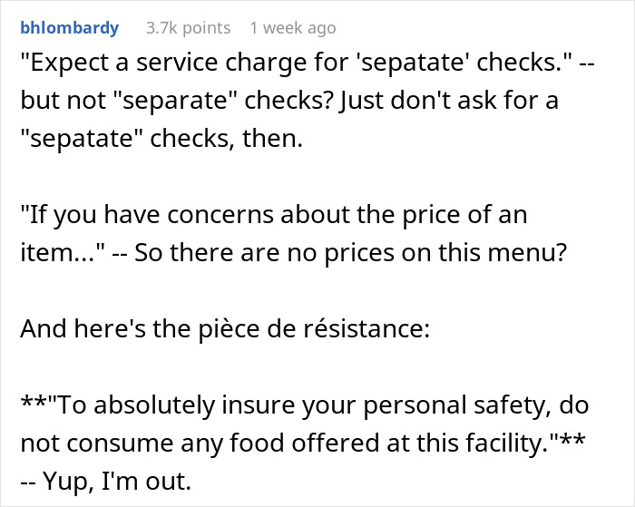 Restaurant’s Over-The-Top Rules Lead To Guest Cancellation, Owner Smugly Responds Restaurant’s Over-The-Top Rules Lead To Guest Cancellation, Owner Smugly Responds