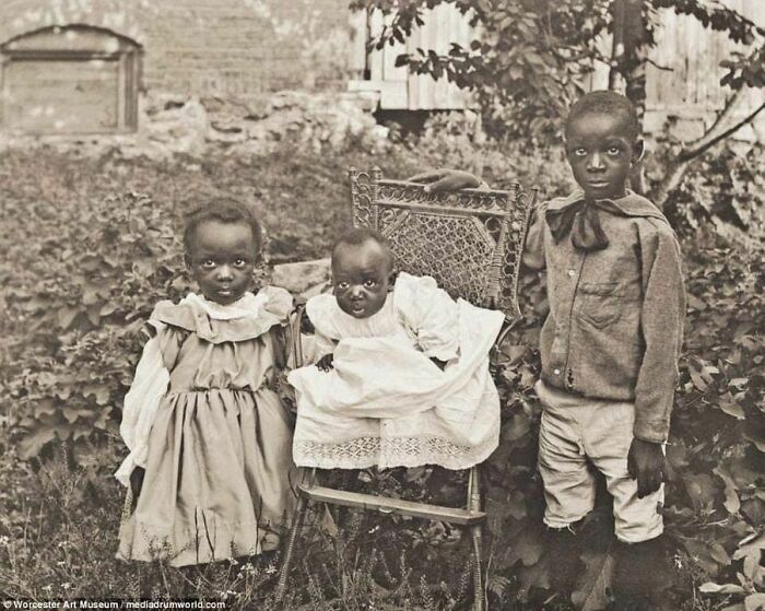 3 Beautiful Children From 1901. Hattie, Clarence, And James Harold Ward