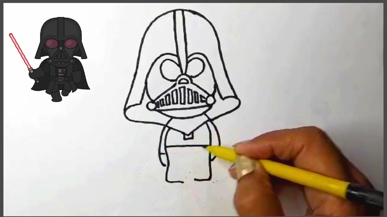 How To Draw Darth Vader | Draw Star Wars ⬛