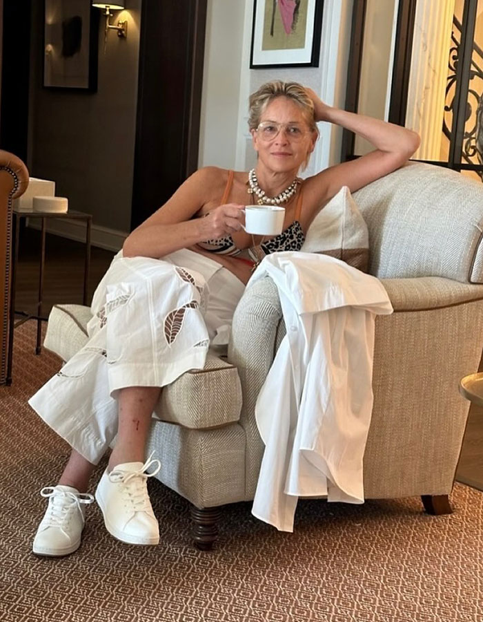 Sharon Stone's Skimpy Bikini Pool Workout For Nobody 2 Stuns Fans, Bob Odenkirk Says "Can't Wait" Sharon Stone's Skimpy Bikini Pool Workout For Nobody 2 Stuns Fans, Bob Odenkirk Says "Can't Wait"