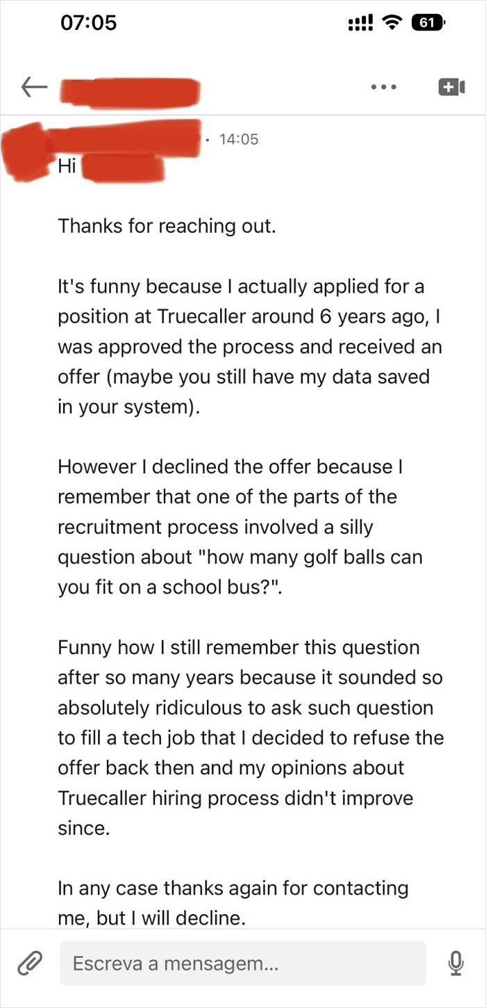 It Feels Good To Reject An Job After Again After 6 Years