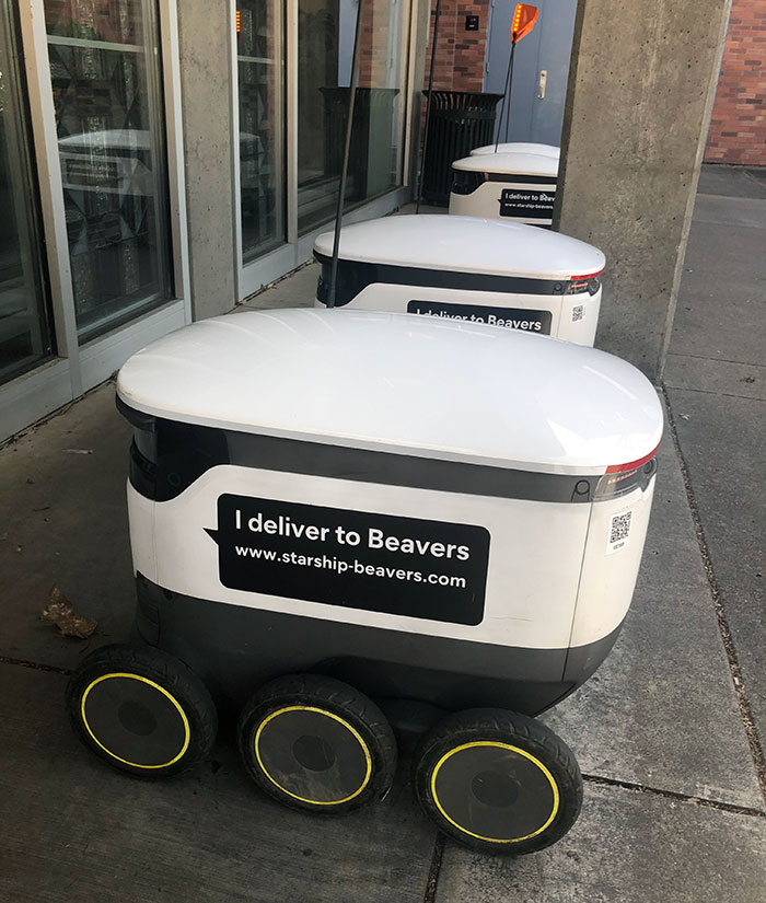 Robots At Oregon State University Deliver Food And Drink To Students On Campus
