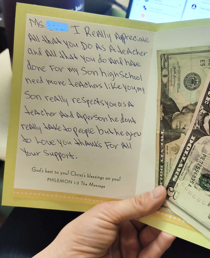 I'm A Secondary Special Education Teacher And This Was My 2nd Ever Gift From A Parent In 7 Years