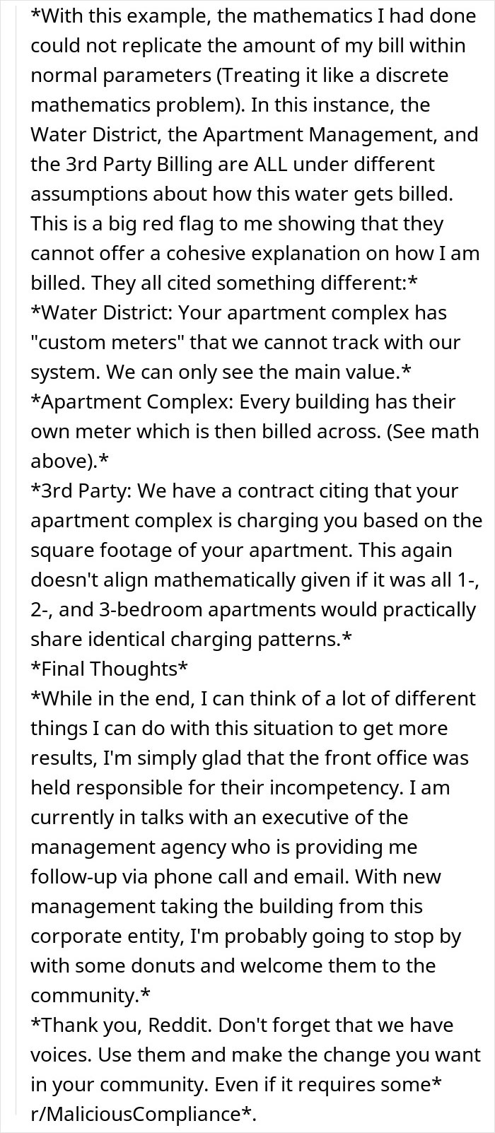 Water Bill Doubles, Apartment Managers Refuse To Investigate, Regret It When Tenants Do