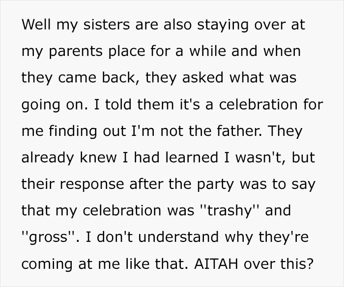 Man Finds Out Ex-GF's Baby Is Not His, Takes Heat From Family After He Throws Party To Celebrate Man Finds Out Ex-GF's Baby Is Not His, Takes Heat From Family After He Throws Party To Celebrate