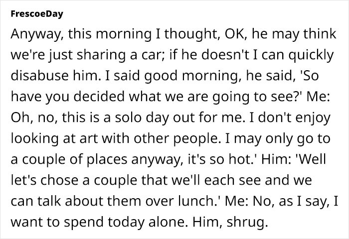 “I Don’t Want To Snap But I May”: Woman Aghast After Guy Invites Himself To Her Solo Day Out “I Don’t Want To Snap But I May”: Woman Aghast After Guy Invites Himself To Her Solo Day Out