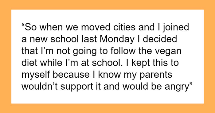 Teen Gets A Huge Lecture For Daring To Break His Vegan Diet And Trying Pizza With Cheese At School