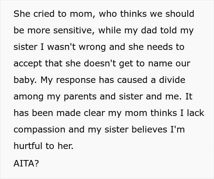 Woman Wants To Name Brother&rsquo;s Baby, Cries After Getting A Reality Check