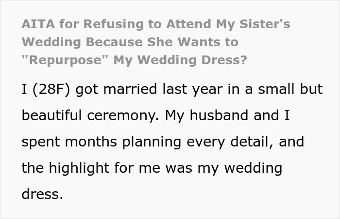 Woman Wants To Ruin Sister&rsquo;s Dress For Her Wedding, Gets Upset When She&rsquo;s Told &lsquo;No&rsquo;