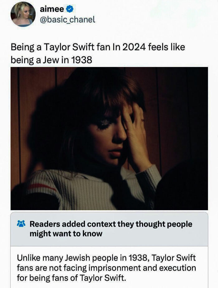 Being A Taylor Swift Fan In 2024 Feels Like Being A Jew In 1938