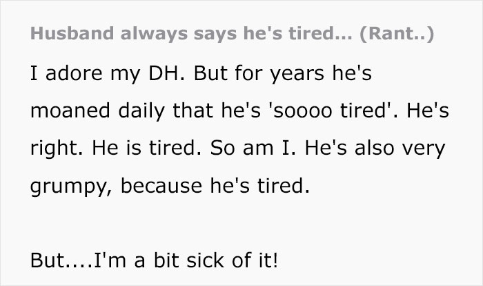 Wife Goes Out Of Her Way To Accommodate Husband&rsquo;s Fatigue, He Still Keeps Complaining