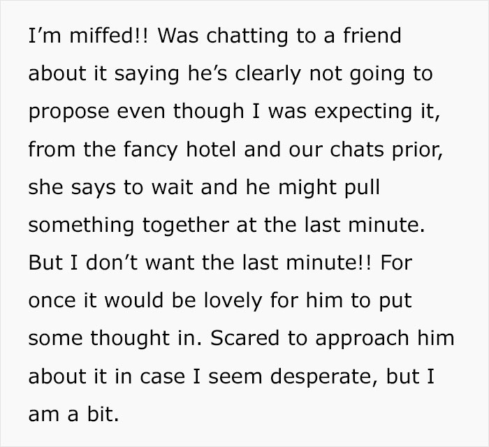 Birthday Getaway Goes South When Woman Discovers The Proposal She&rsquo;s Dreaming Of Isn&rsquo;t Happening