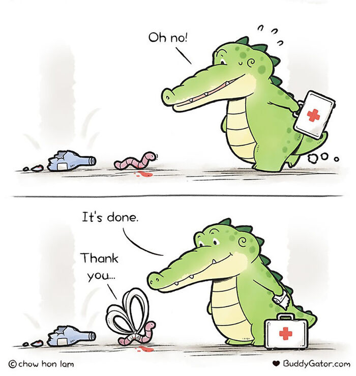 26 Charming Comics About The Fun Adventures Of A Friendly Alligator By Chow Hon Lam (New Pics)