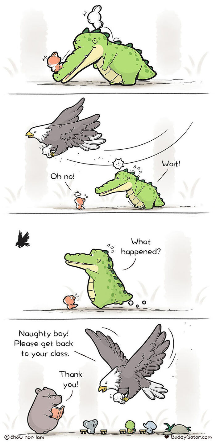 26 Charming Comics About The Fun Adventures Of A Friendly Alligator By Chow Hon Lam (New Pics)
