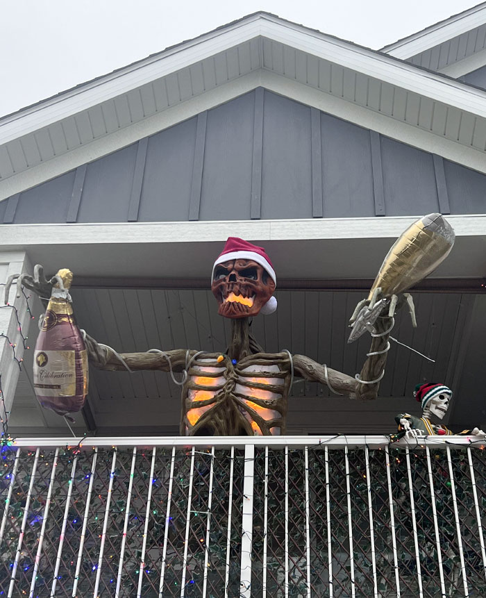 The Neighbors Are Questioning My Sanity. He’s Holding A Champagne Glass, But The Wind Is Being Annoying