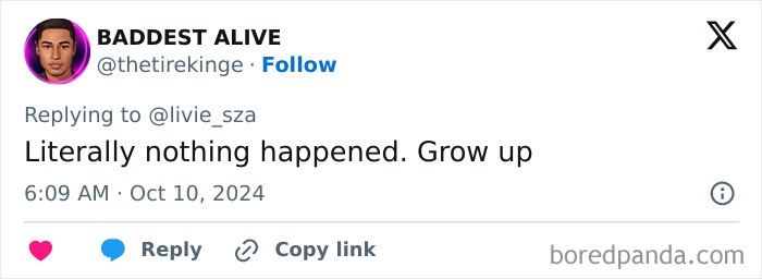 Fan comment on Sabrina Carpenter's controversial onstage scene.