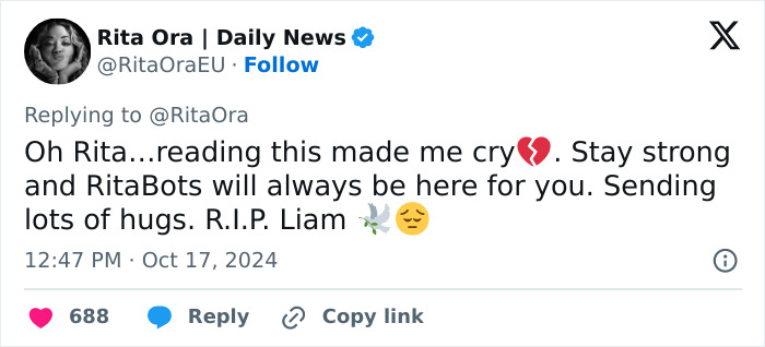 "I'm Devastated": Rita Ora Breaks Down During Concert As She Pays Tribute To Liam Payne "I'm Devastated": Rita Ora Breaks Down During Concert As She Pays Tribute To Liam Payne