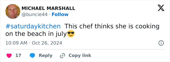 Guest's &ldquo;Inappropriate&rdquo; Outfit On Cooking Show Leaves Viewers Outraged: "It Keeps Slipping"