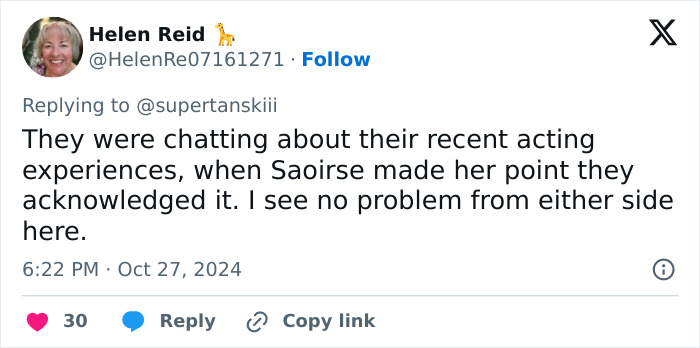 &ldquo;Men Need A Reminder&rdquo;: Saoirse Ronan Praised For Shutting Down Male Guests With Honest Remark