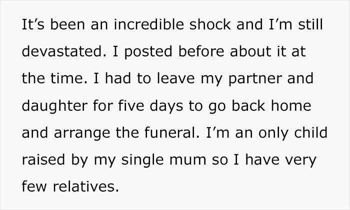 Woman Whose Mom Passed Feels It's Bizarre MIL Didn't Reach Out At All, Thinks Of Cutting Her Off Woman Whose Mom Passed Feels It's Bizarre MIL Didn't Reach Out At All, Thinks Of Cutting Her Off