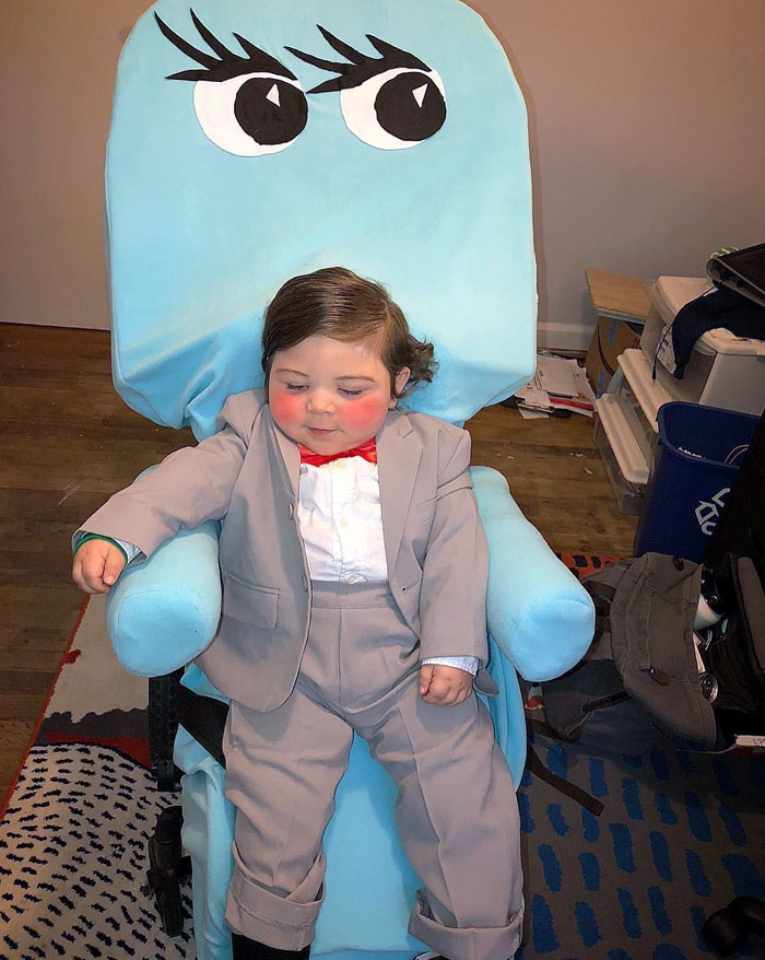 Pee-Wee Herman And Chairy: First Trick-Or-Treat For This Sweet Boy In His Wheelchair