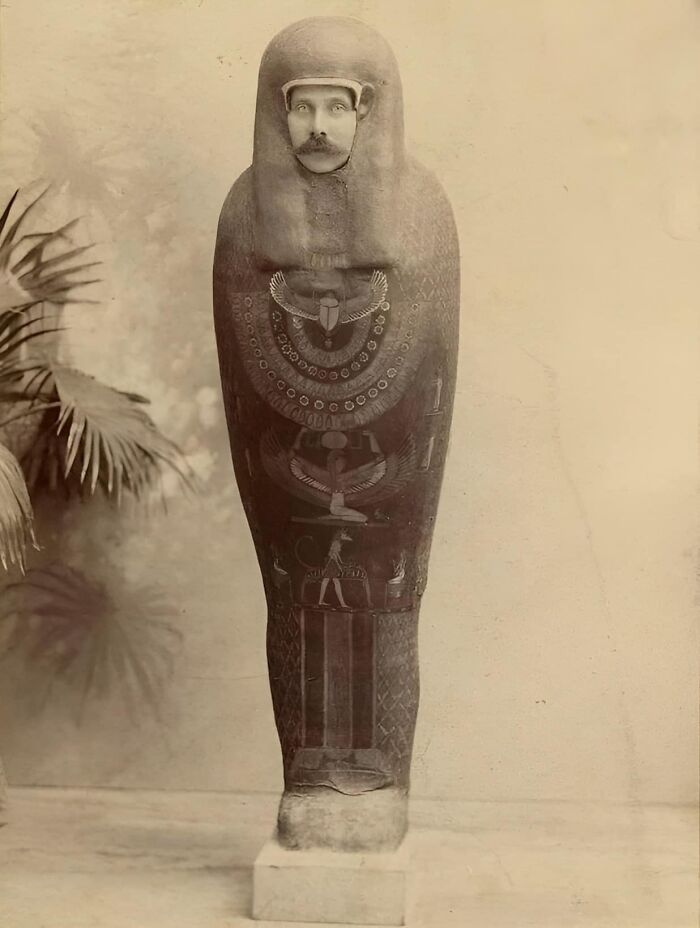 Archduke Franz Ferdinand Of Austria Posing As A Mummy In Cairo, Egypt, 1894