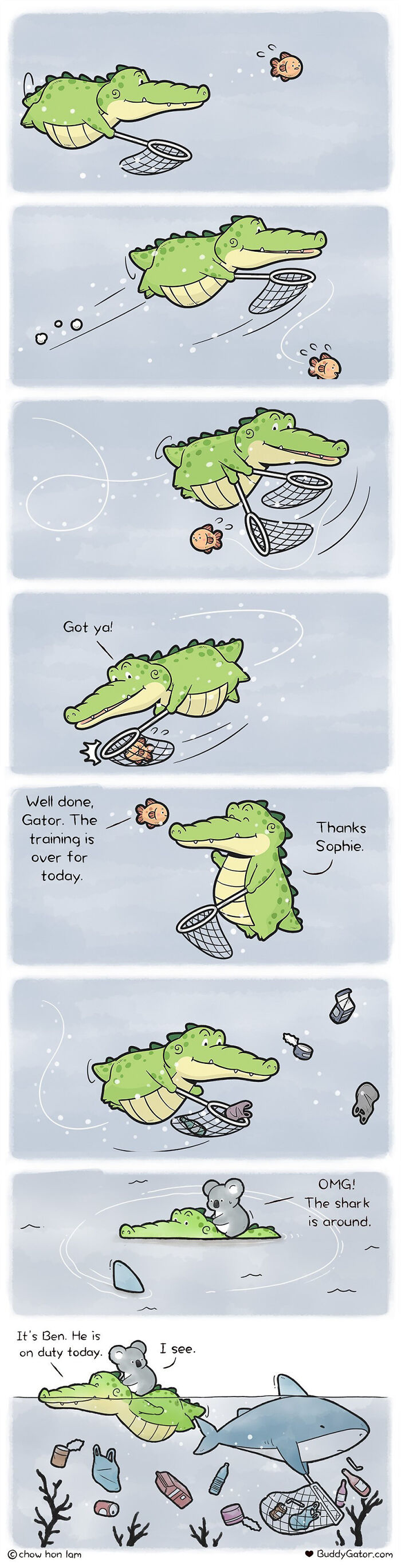 26 Charming Comics About The Fun Adventures Of A Friendly Alligator By Chow Hon Lam (New Pics)