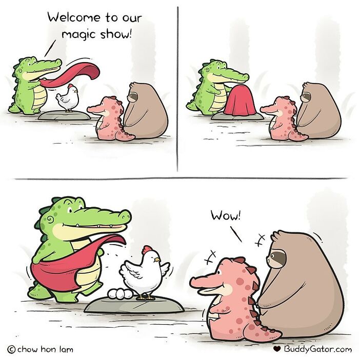 26 Charming Comics About The Fun Adventures Of A Friendly Alligator By Chow Hon Lam (New Pics)