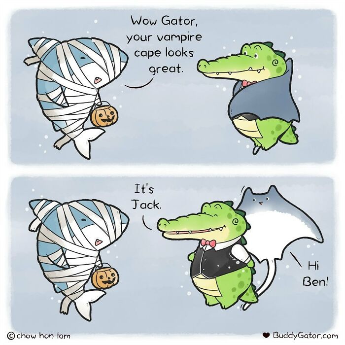 26 Charming Comics About The Fun Adventures Of A Friendly Alligator By Chow Hon Lam (New Pics)