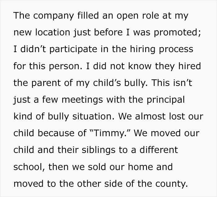 School Bully&rsquo;s Mom Finds Out Her New Boss Is His Victim&rsquo;s Parent, Goes Weaving Intrigues On The Spot