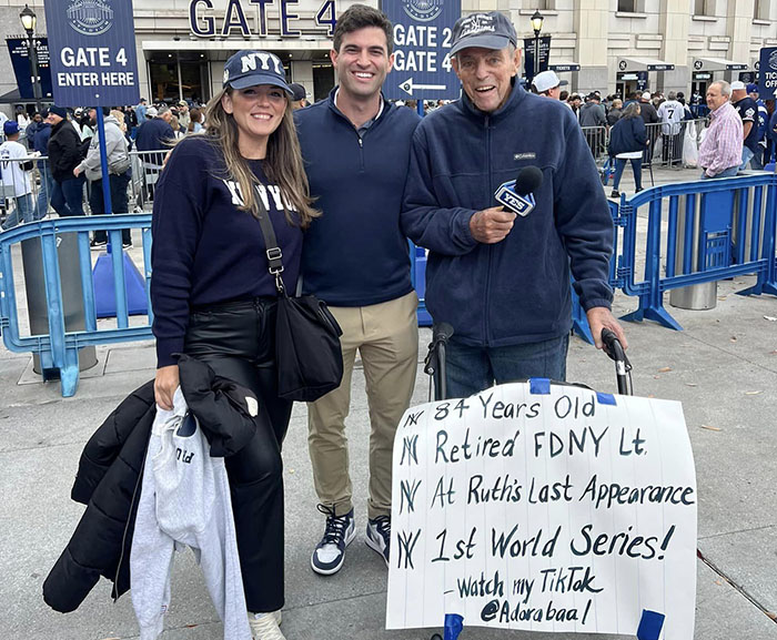 Woman Knows Dad Always Dreamed Of Seeing Yankees Play In The World Series, Gets Him Surprise Tickets