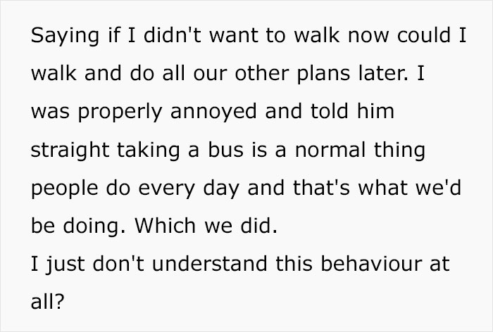 Woman Livid As Her Walking-Obsessed Partner Doesn't Let Her Take Bus, She Finally Snaps