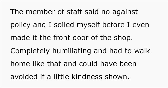 Store Refuses To Let Pregnant Woman Use Their Toilet, Making Her Wet Herself Store Refuses To Let Pregnant Woman Use Their Toilet, Making Her Wet Herself