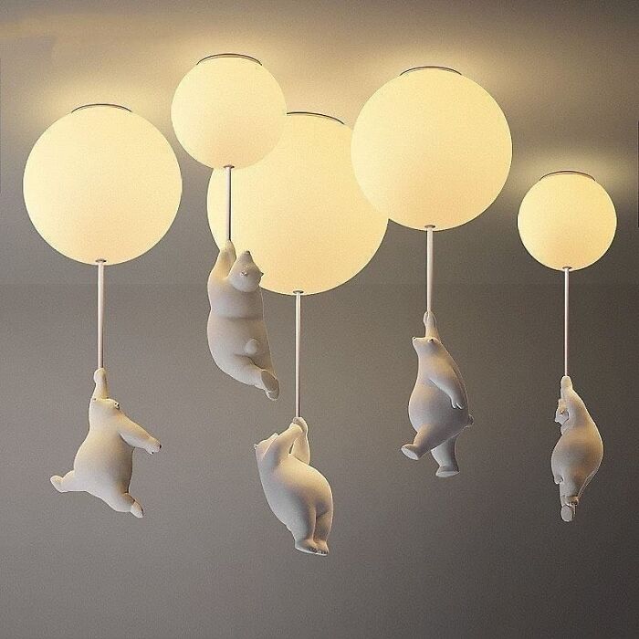 Luces con osos para el techo, por Elle Home Decor